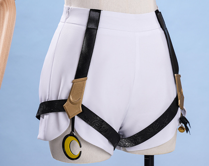 Shadora Cipher Cosplay costume with Honkai: Star Rail themed peruk, featuring detailed design and vibrant colors.