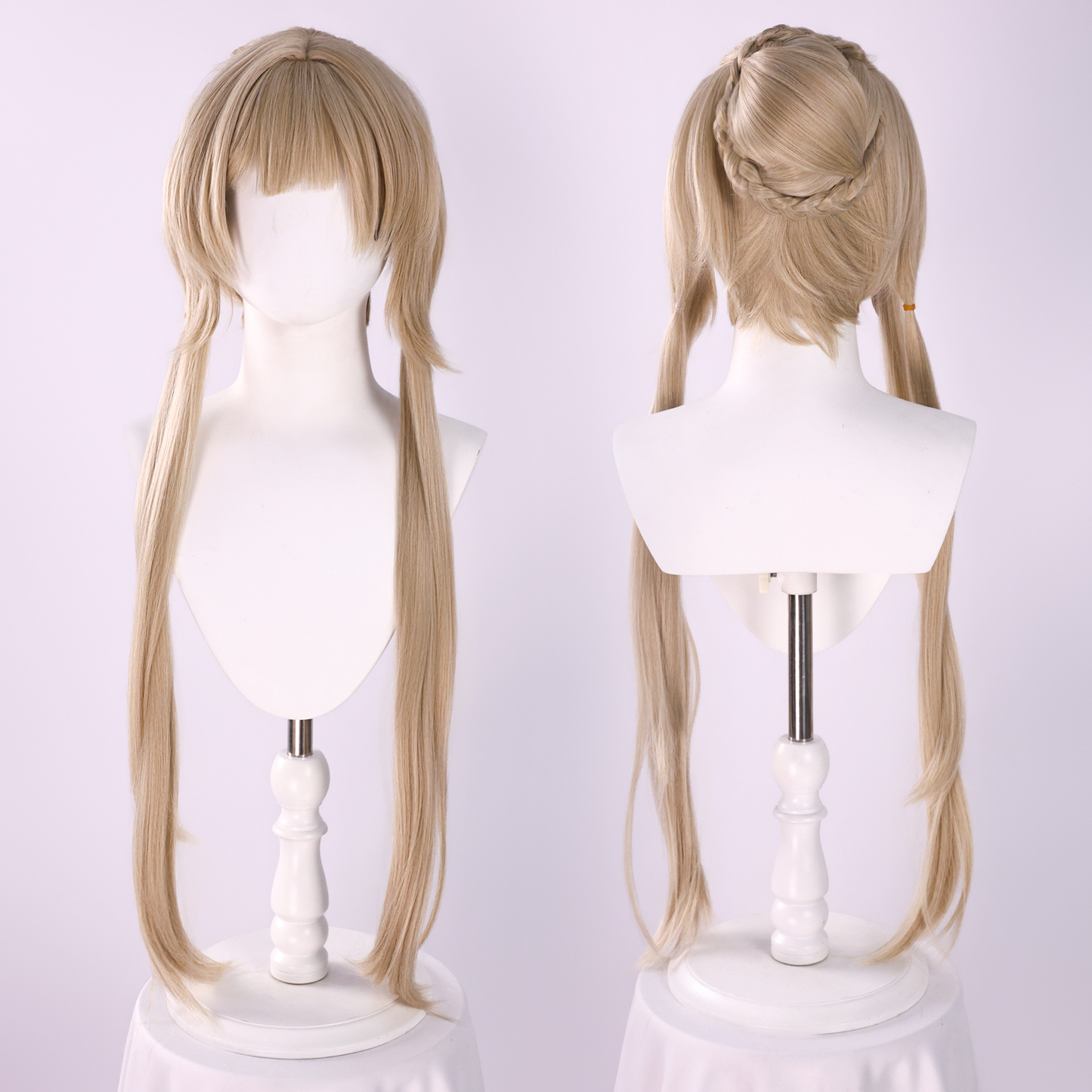 Sandrone cosplay with wig from Genshin Impact by Shadora, featuring detailed costume and vibrant pink hair.
