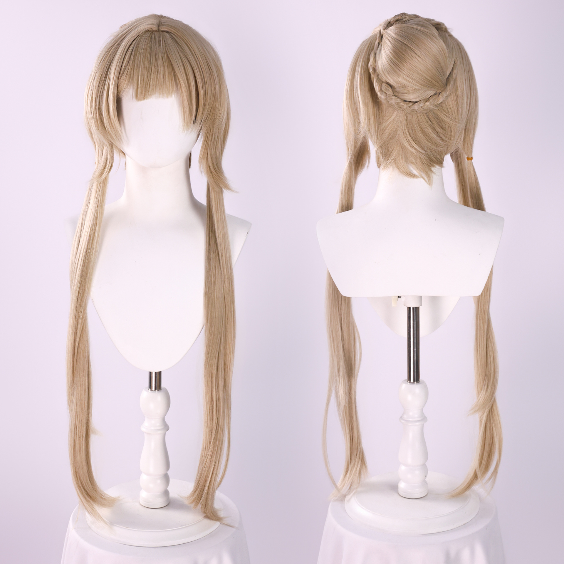 Sandrone cosplay with wig from Genshin Impact by Shadora, featuring detailed costume and vibrant pink hair.