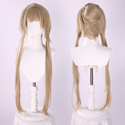 Sandrone cosplay with wig from Genshin Impact by Shadora, featuring detailed costume and vibrant pink hair.
