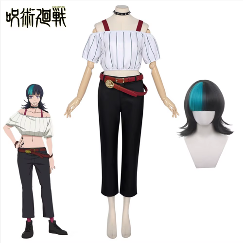 Kirara cosplay and wig from Jujutsu Kaisen, featuring a character costume and matching wig, styled for accurate character representation