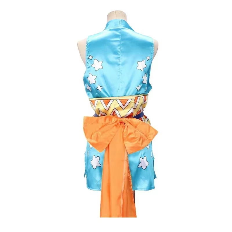 Nami cosplay with wig from One Piece by Shadora, featuring her signature orange hair and detailed costume.