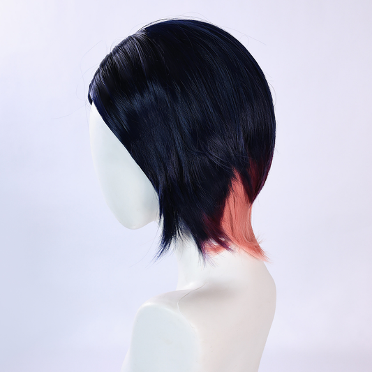 Clove cosplay and wig from Valorant by Shadora, featuring detailed costume and styled pink hair wig in a dynamic pose.