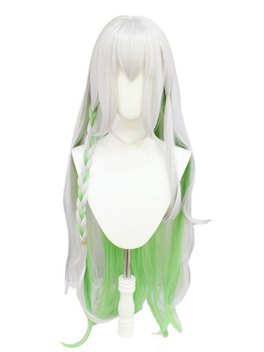 Shadora Rukkhadevata cosplay with matching Peruk wig from Genshin Impact, featuring intricate costume details and vibrant colors.