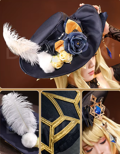 SR Kalite Navia cosplay wig from Genshin Impact by eprolo, featuring long, flowing silver hair styled for cosplay costumes.