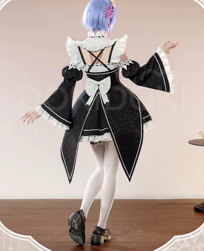 Re:Zero SR Kalite Rem/Ram cosplay costume from eprolo, featuring detailed fabric and design elements of the popular character outfits.