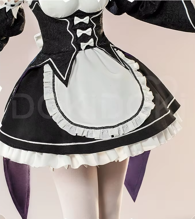 SR Kalite Rem/Ram cosplay from Re:Zero, featuring detailed costume and accessories, designed for fans and cosplayers.