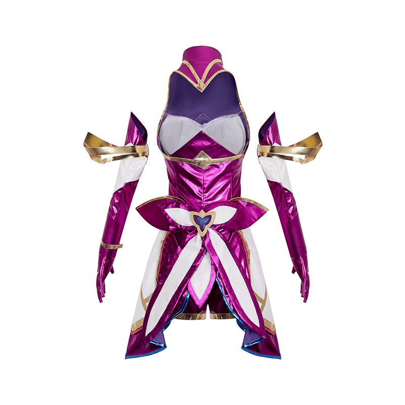 League of Legends Akali Yıldız Muhafızı cosplay with costume and wig, featuring detailed ninja-inspired outfit and accessories.