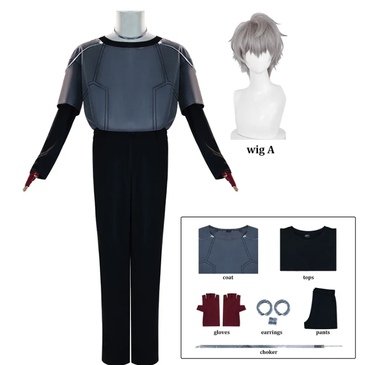 Eprolo Till Cosplay and Peruk alien stage costume with green hair and futuristic design for cosplay or costume events