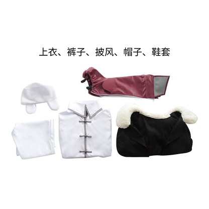 Fyodor Cosplay costume and wig from Bungo Stray Dogs by Shadora, featuring detailed clothing and a matching wig.