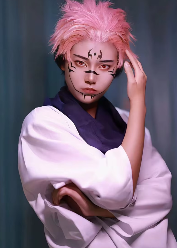 Sukuna Cosplay (&Peruk) - Jujutsu Kaisen