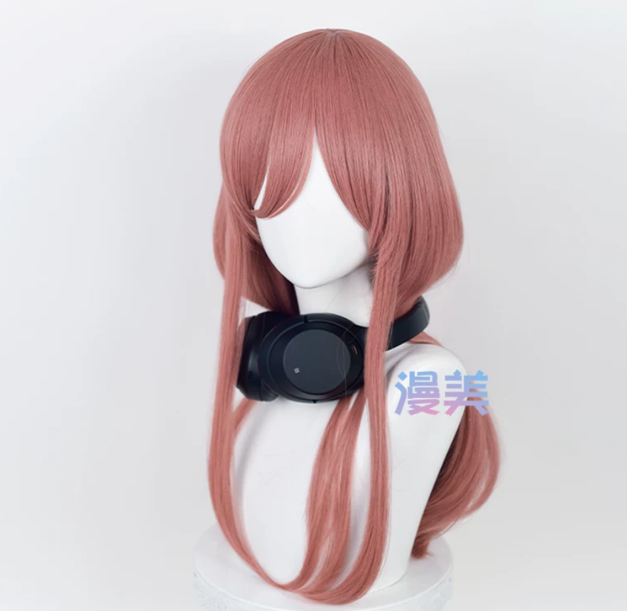 Shadora Miku Nakano cosplay wig with long pink and teal layered hair, styled for anime costume use.