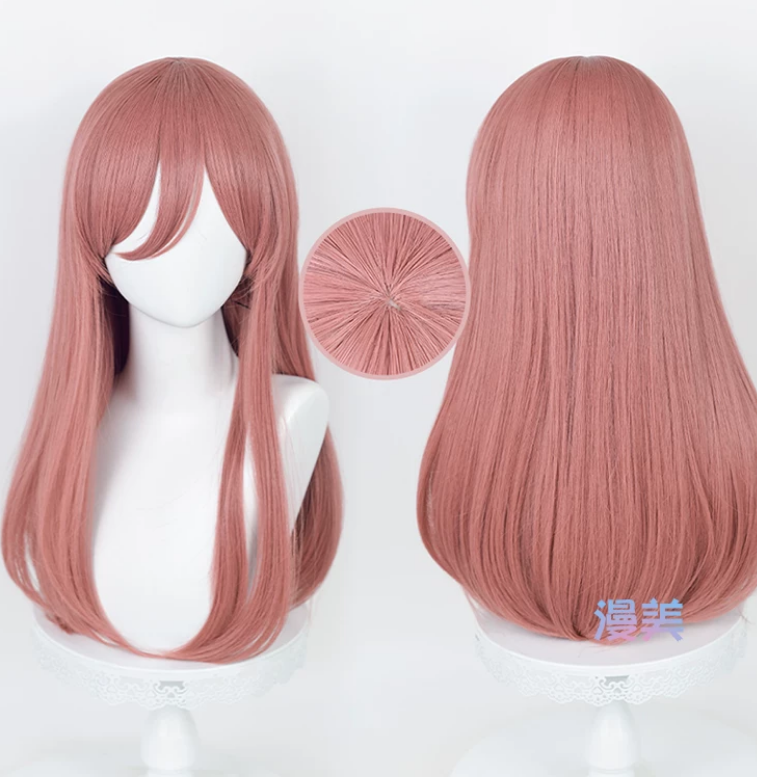 Shadora Miku Nakano wig with long, pastel pink and mint green hair styled in twin tails for cosplay or costume use.