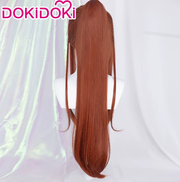 Shadora Monika Peruk wig from Doki Doki Literature Club, shown in a natural style with brown hair and detailed bangs.