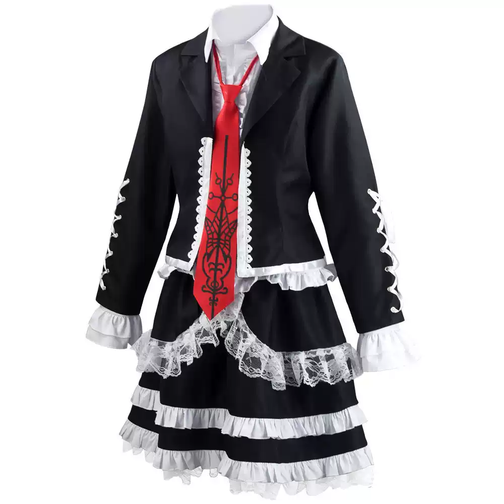 Celestia cosplay from Danganronpa by Shadora, featuring detailed costume and accessories inspired by the character.