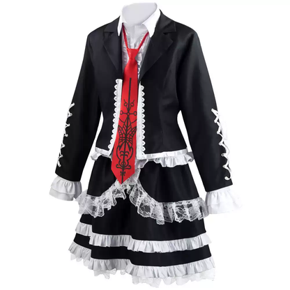 Celestia cosplay from Danganronpa by Shadora, featuring detailed costume and accessories inspired by the character.