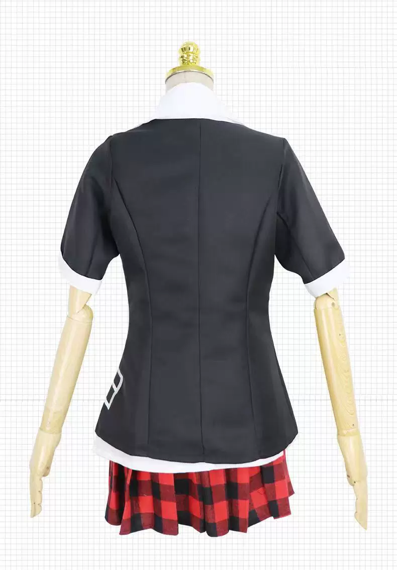 Enoshima Junko cosplay with wig from Danganronpa, featuring vibrant hair and costume details, styled for a realistic look.