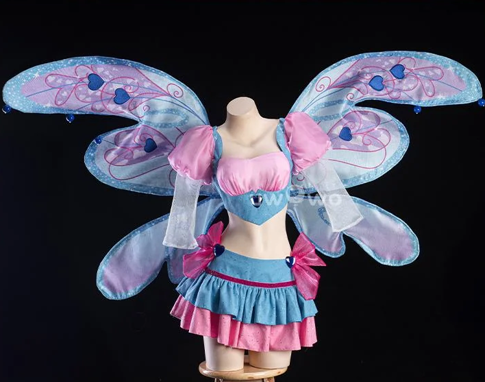 Shadora Bloom cosplay costume with pink wig, detailed floral design, and vibrant colors for cosplay or costume events.