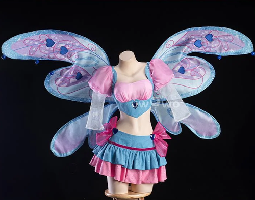 Shadora Bloom cosplay costume with pink wig, detailed floral design, and vibrant colors for cosplay or costume events.