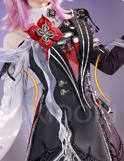 Evernight Cosplay and wig from Honkai Star Rail by Shadora, featuring detailed costume and styled hair for authentic cosplay look
