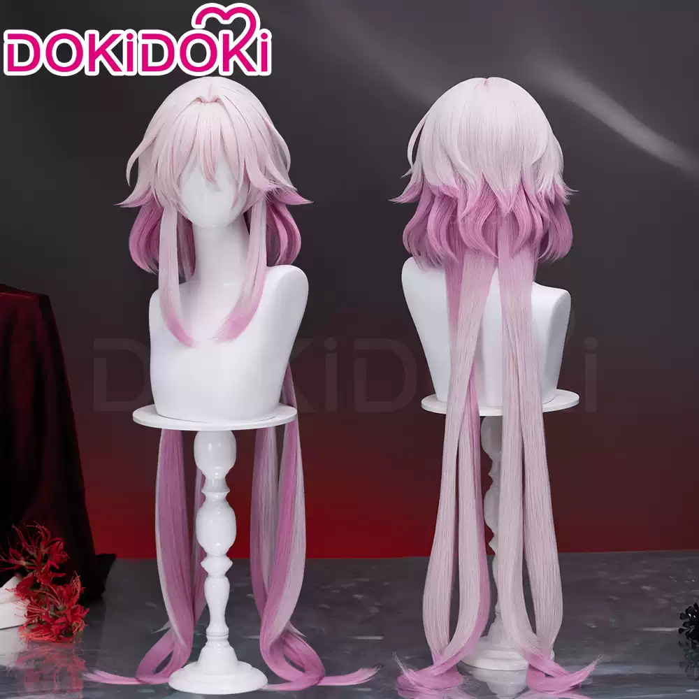 Evernight Cosplay Honkai Star Rail 1/3 Delusion character with Shadora wig, featuring detailed costume and dark hairstyle.