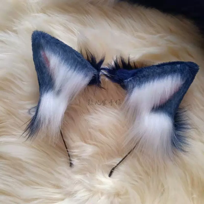 High-quality Ahri cosplay costume with long, colorful wig by Shadora, featuring intricate details and vibrant design.