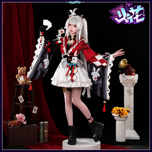 Shadora Sparxie Cosplay wig and costume for Honkai Star Rail character, featuring vibrant colors and detailed design.