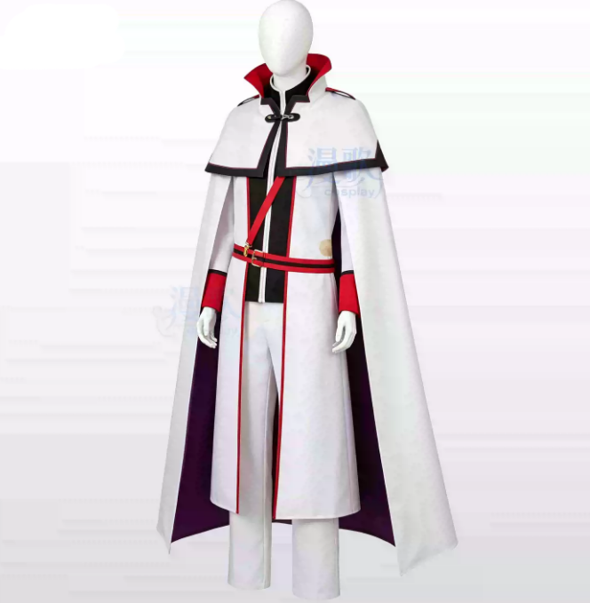 Shadora Julius Juukulius cosplay with wig from Re:Zero, featuring detailed costume and styled blonde wig on a mannequin.