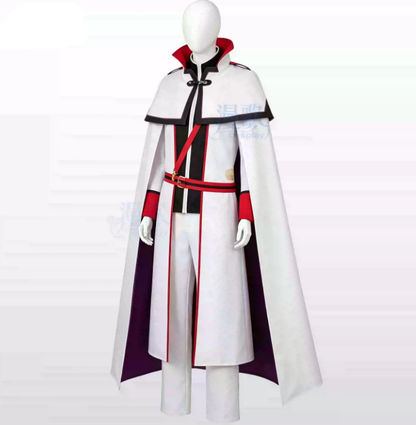 Shadora Julius Juukulius cosplay with wig from Re:Zero, featuring detailed costume and styled blonde wig on a mannequin.