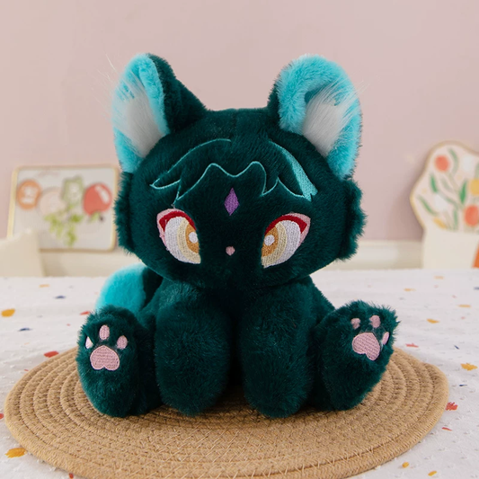 Shadora Genshin Impact Kedi Peluşlar plush toys featuring adorable cat characters from the game, soft and cuddly for fans.