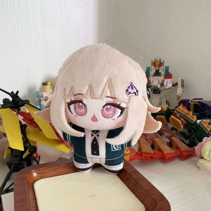 Shadora Danganronpa plush toys featuring Kokichi Oma, Chiaki Nanami, and Nagito Komaeda, soft and collectible character plushies