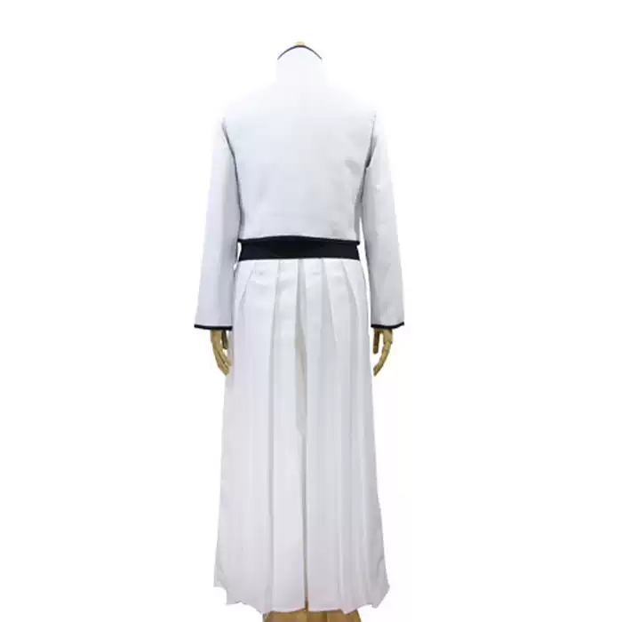 Grimmjow Bleach cosplay costume with wig by Shadora, featuring character's spiky blue hair and detailed outfit.