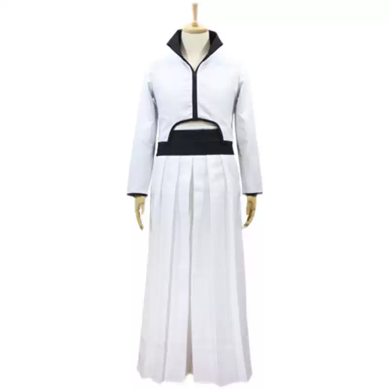 Grimmjow cosplay costume and wig from Bleach, featuring detailed blue and black outfit with spiked hair in a Shadora brand photo.
