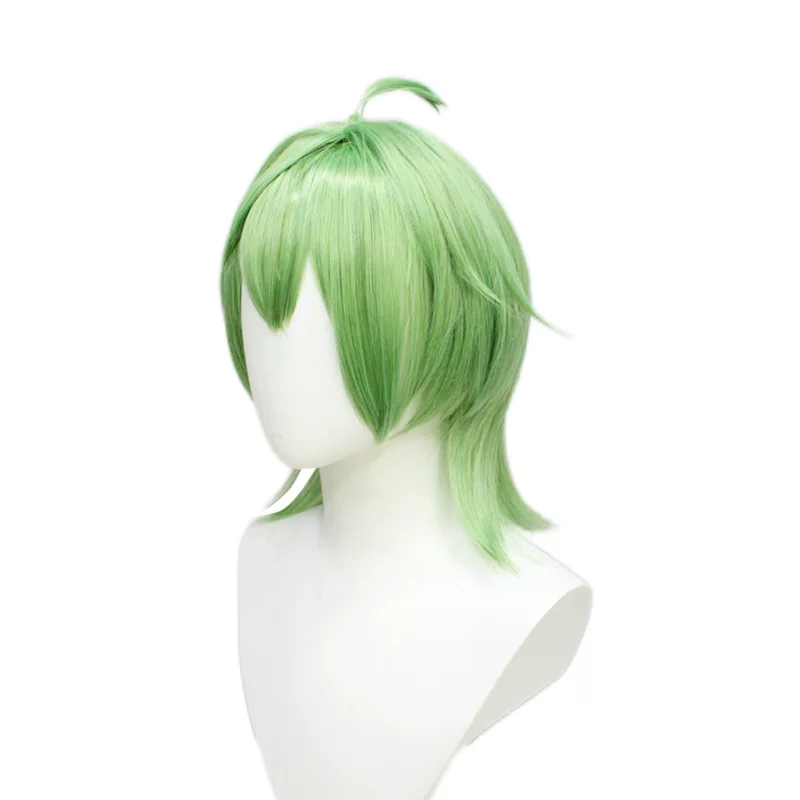 Shadora Collei Genshin Impact cosplay costume with wig, featuring detailed green outfit and long red hair wig for cosplay cosplay.