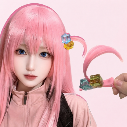Shadora Bocchi cosplay with wig, featuring character-specific hairstyle and costume details for accurate character representation.