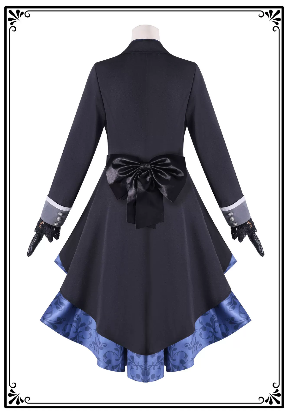 Shadora Ciel Cosplay with black wig from Black Butler featuring a formal black suit and elegant accessories.