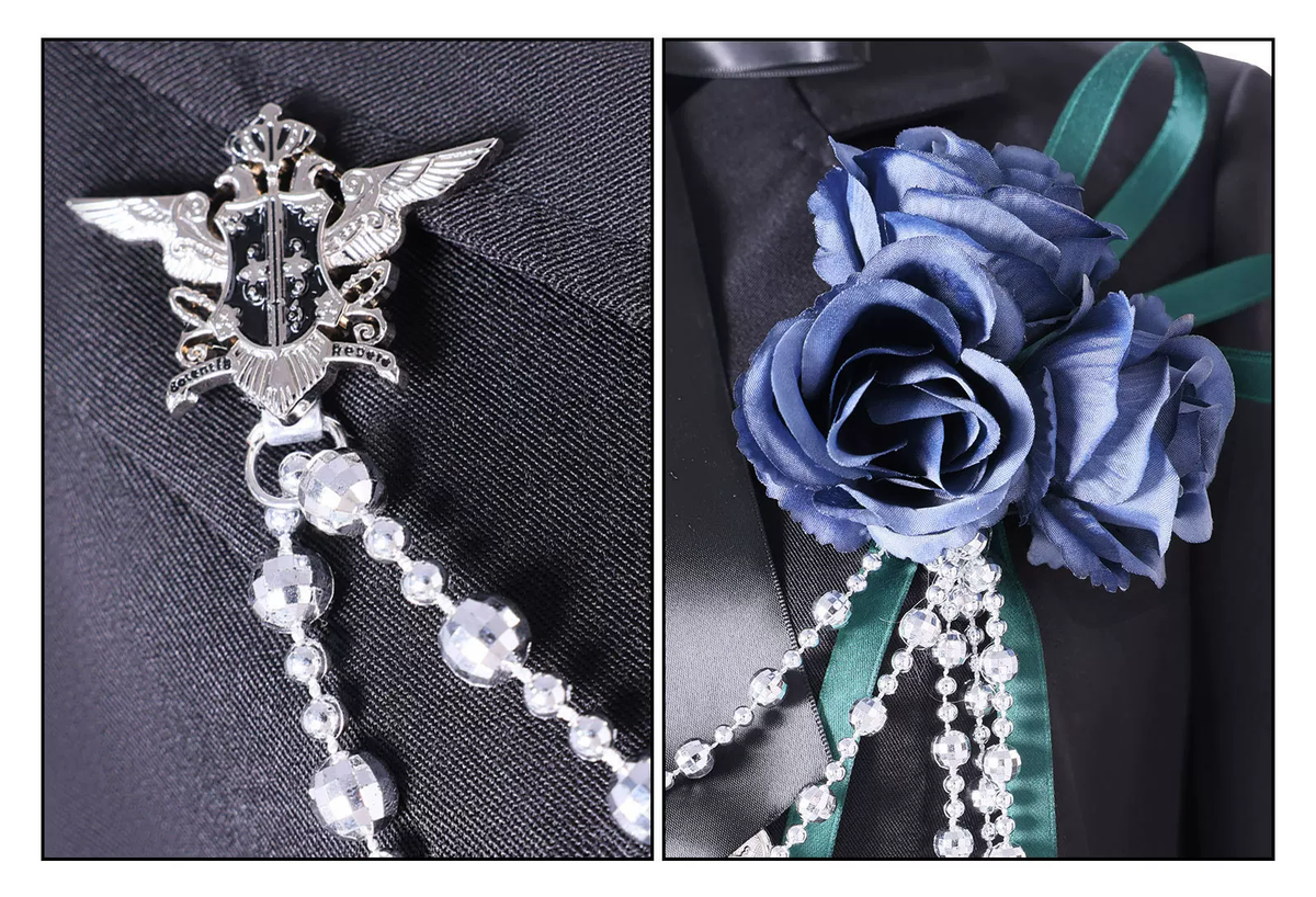 Black Butler Ciel Cosplay costume with black wig, featuring detailed jacket and accessories, by Shadora.