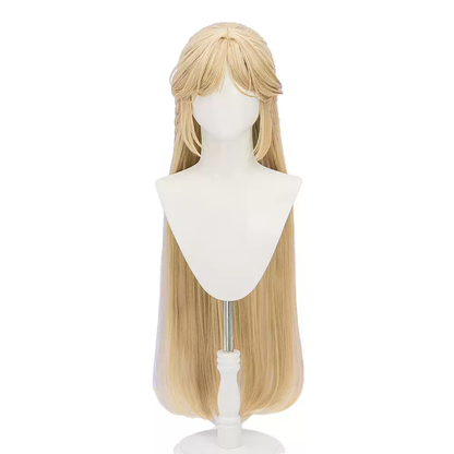 Cartethyia cosplay costume and wig from Wuthering Waves by Shadora, featuring detailed character outfit and long styled hair.