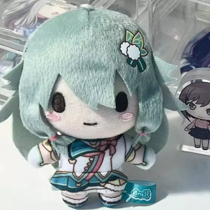 Shadora Project SEKAI plush toys featuring colorful character designs on soft fabric, ideal for collectible fans.