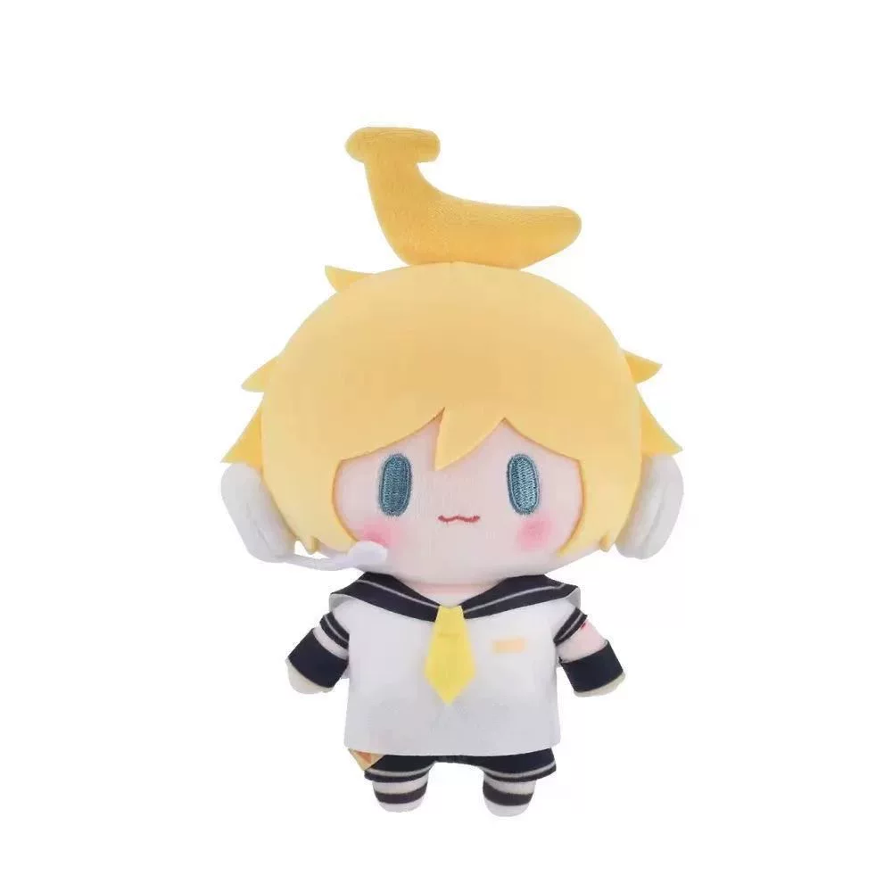 Shadora Kagamine Rin and Len plush dolls from Project SEKAI, featuring detailed character designs and soft fabric textures.