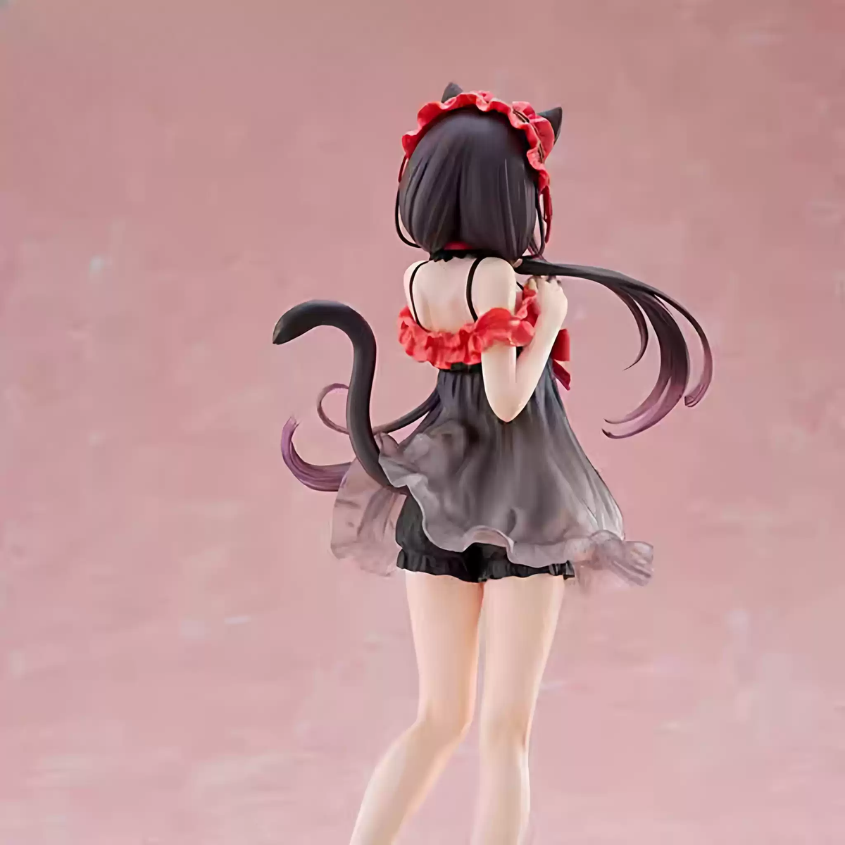Kurumi Tokisaki figure by Shadora featuring detailed character design, black and red outfit, and dynamic pose.