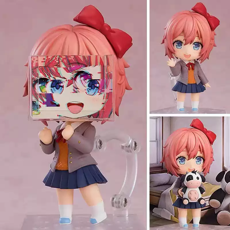 Shadora Doki Doki Literature Club! Chibi figurines featuring cute, colorful characters from the visual novel game.