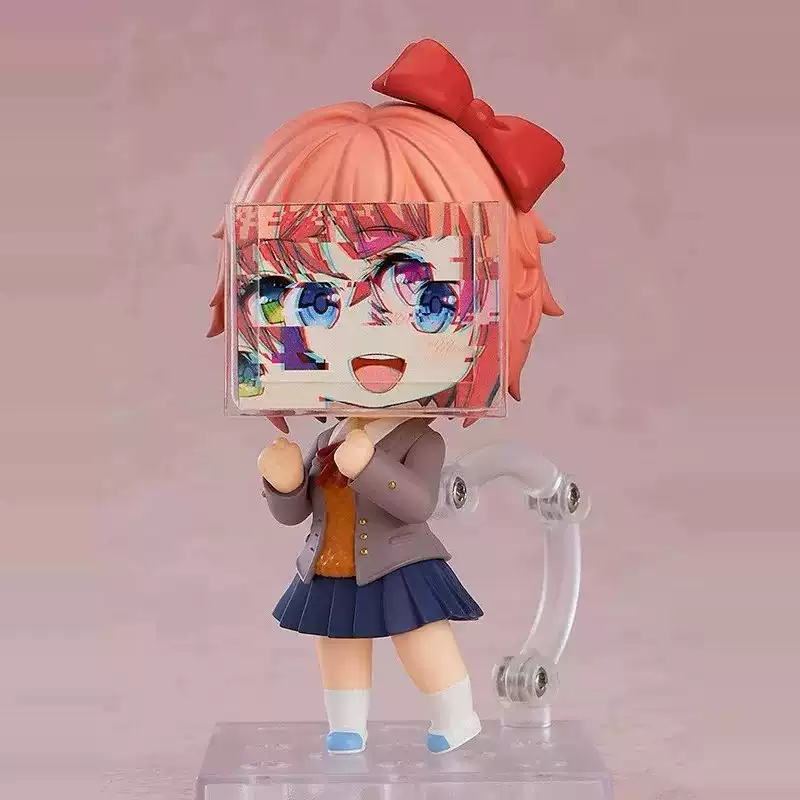 Shadora Doki Doki Literature Club! chibi figures set featuring cute character designs on a colorful background.