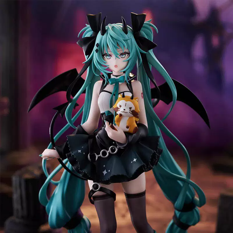 Şeytan Hatsune Miku figurine by Shadora, featuring vibrant colors and detailed design, showcasing the character in a playful pose.
