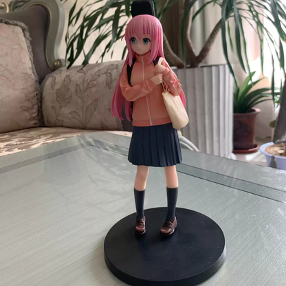 Shadora Hitori Gotoh Bocchi the Rock figurine showcasing her cheerful expression and casual outfit.