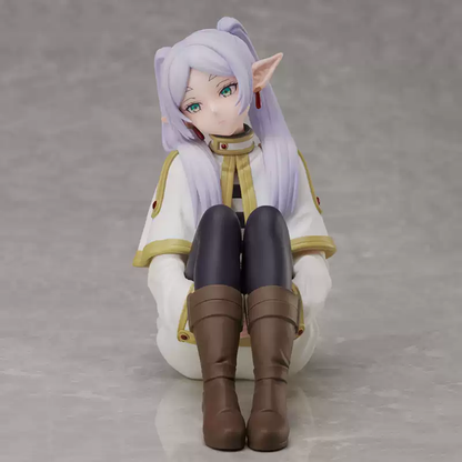 Shadora Frieren figurine, detailed anime character sculpture with intricate design, standing figure on a plain background.