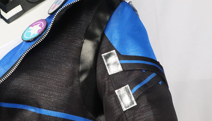 Silver Wolf cosplay and wig from Honkai Star Rail by Shadora, featuring a detailed costume and silver hair wig.
