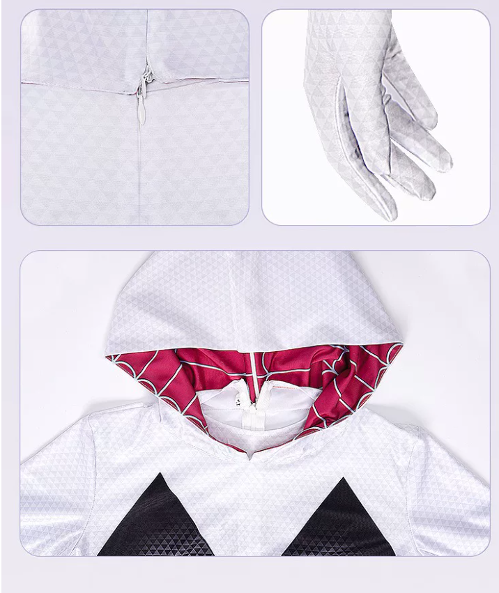 Gwen Stacy cosplay costume by Shadora featuring a stylish outfit and accessories inspired by the character's look.