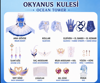 Odette Cosplay (&Peruk) - Genshin Impact