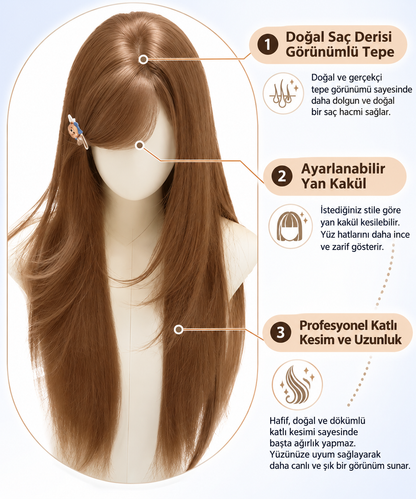 Kumral Peruk 65 Cm